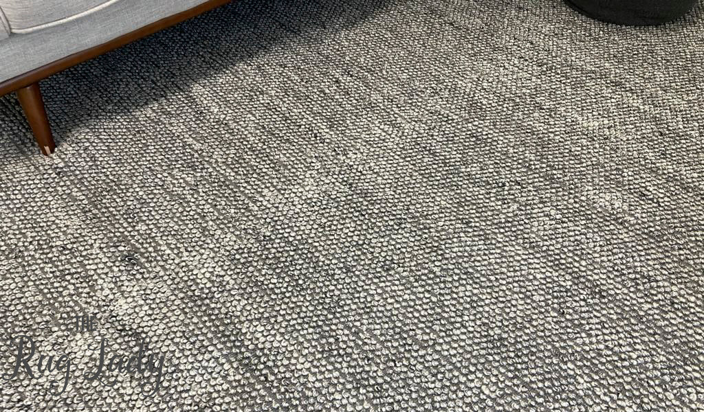 Avani Dark Grey Stone Loop Rug