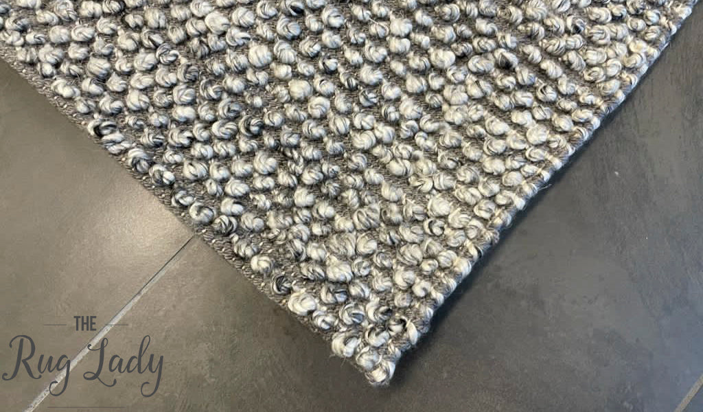 Avani Dark Grey Stone Loop Rug