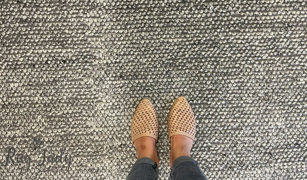 Avani Dark Grey Stone Loop Rug