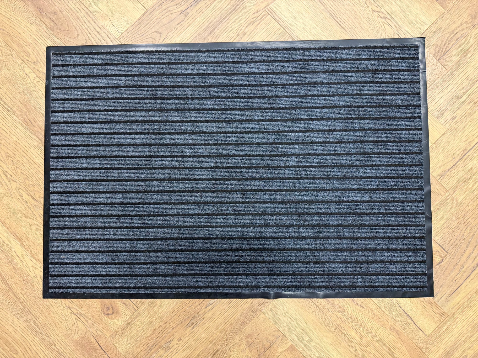 Charcoal Ribbed Door Mat 80x120cm