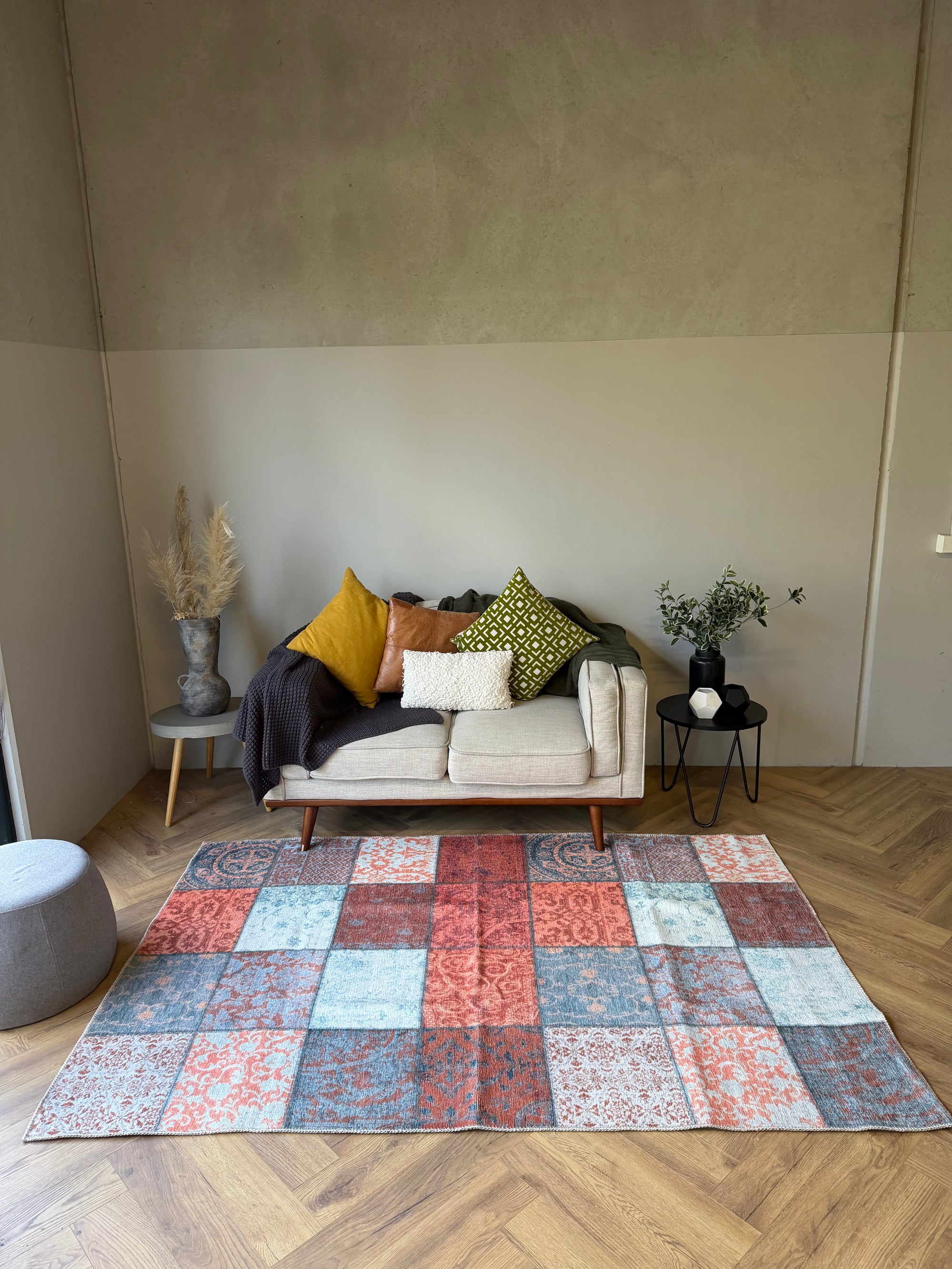 Cozy Mosaic Machine Washable Rug 160x230cm