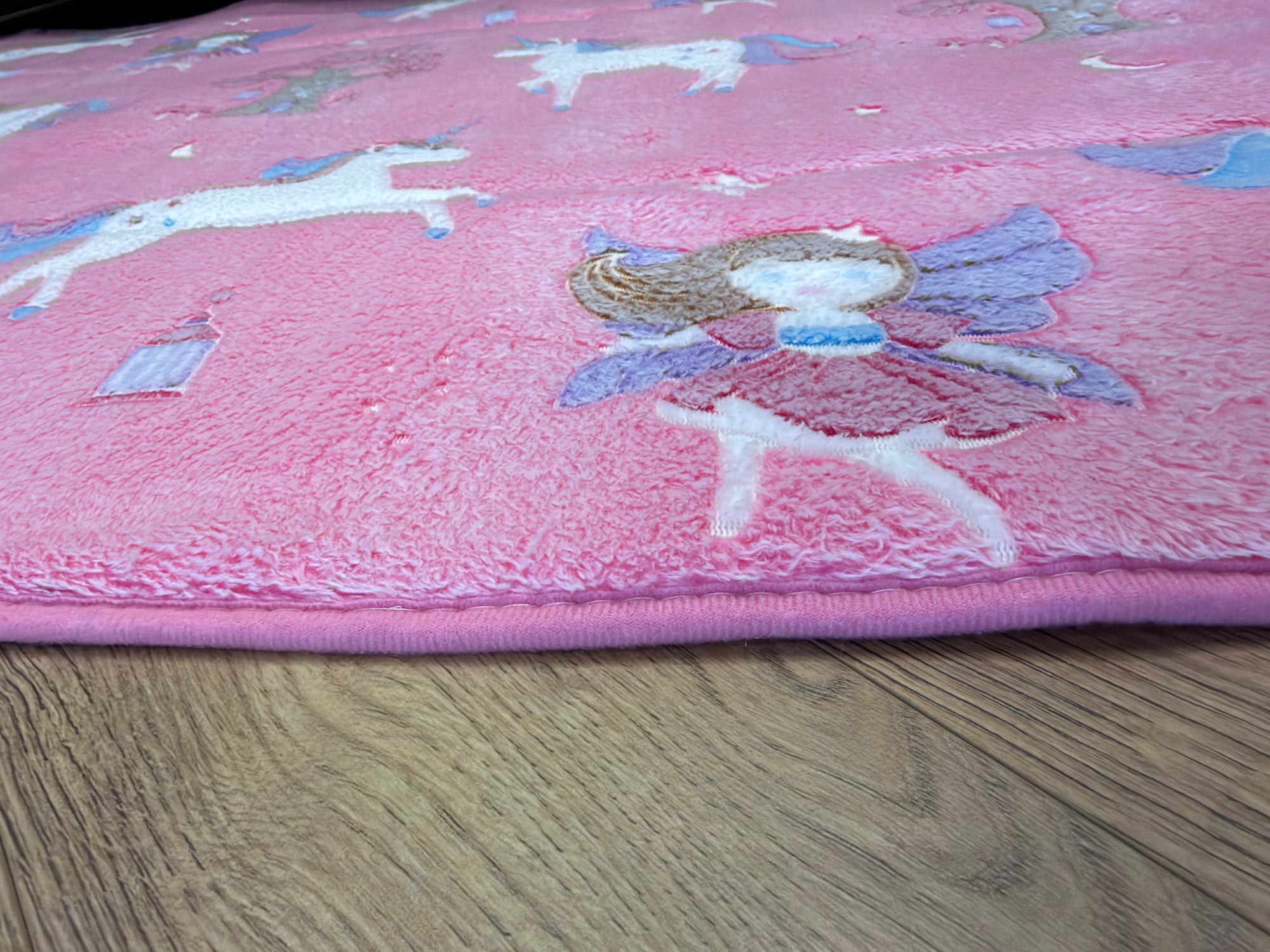 Pink Unicorn & Fairy Fantasy Kids Rug 100x150cm