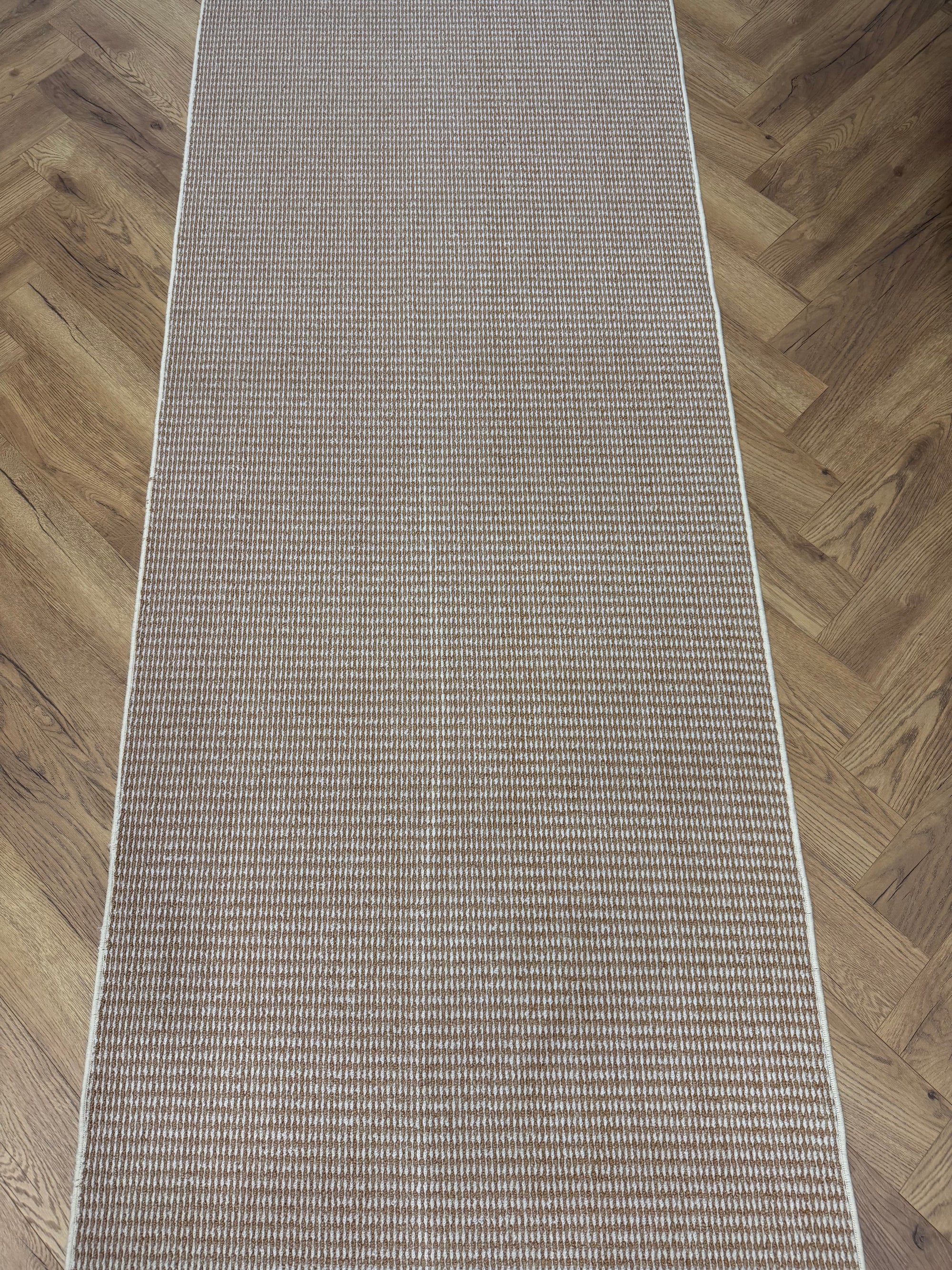 Vela Natural & Ivory Striped Hallway Runner