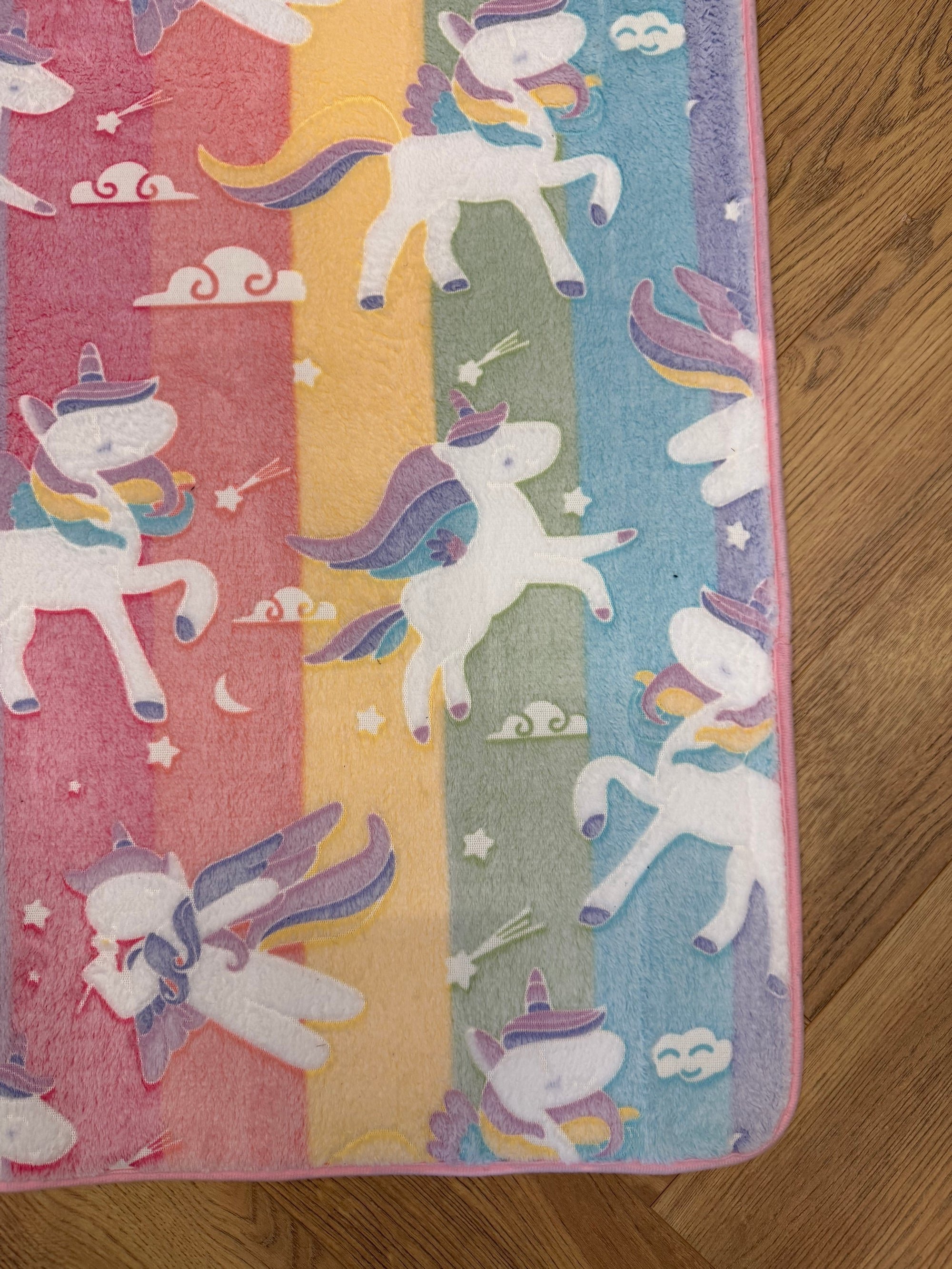 Rainbow Unicorn Fantasy Kids Rug 100x150cm