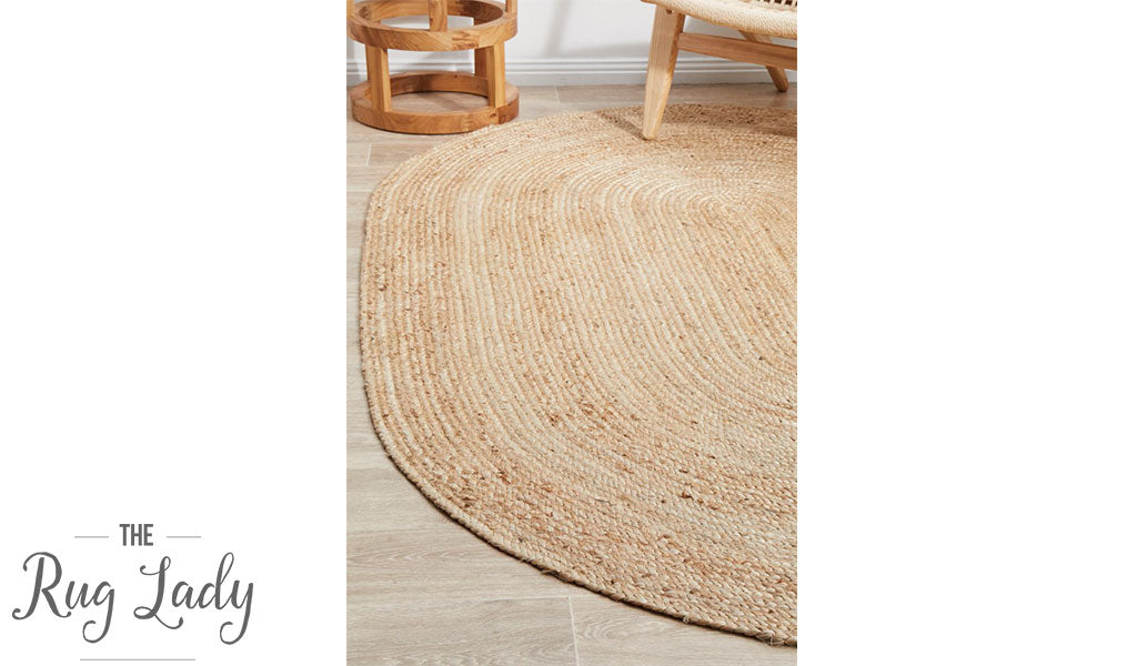 Bindi Natural Hand Braided Jute Oval Rug