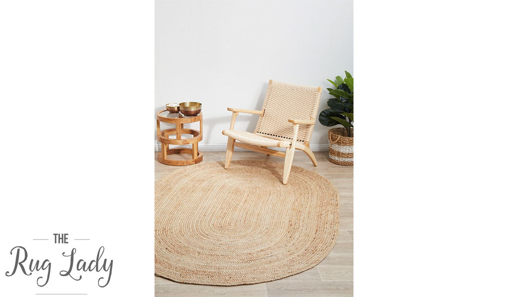 Bindi Natural Hand Braided Jute Oval Rug