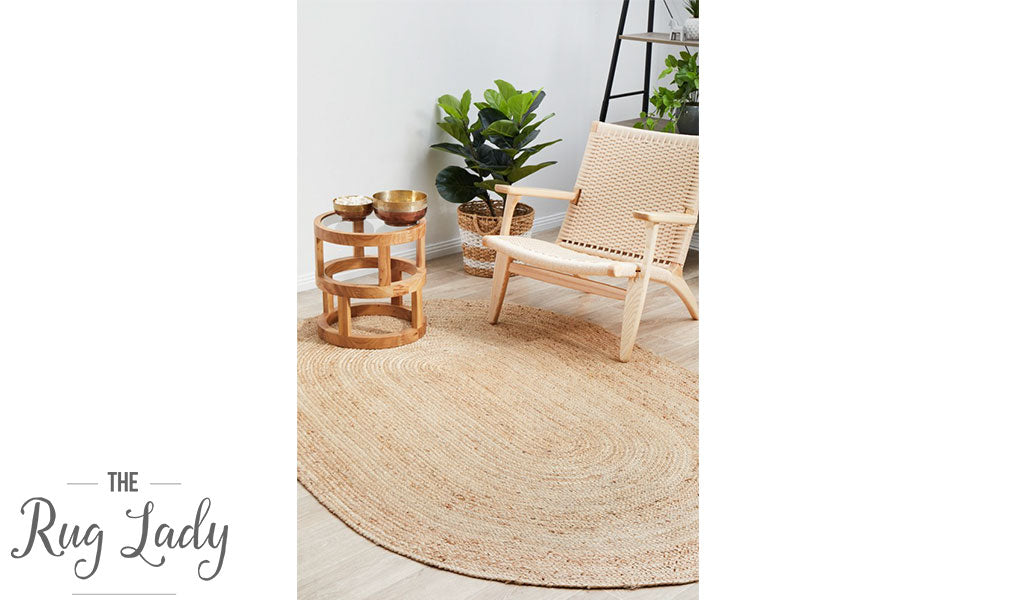 Bindi Natural Hand Braided Jute Oval Rug
