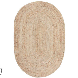 Bindi Natural Hand Braided Jute Oval Rug