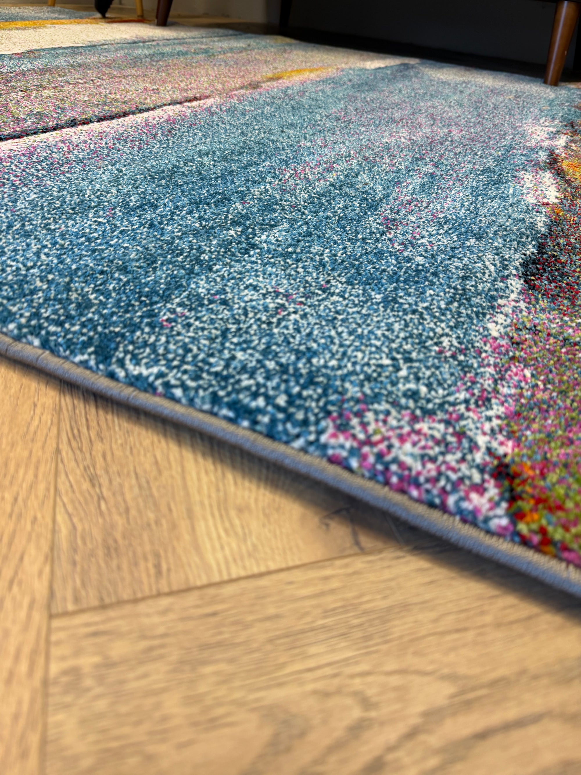 Picasso Horizon Teal colours Modern floor rug