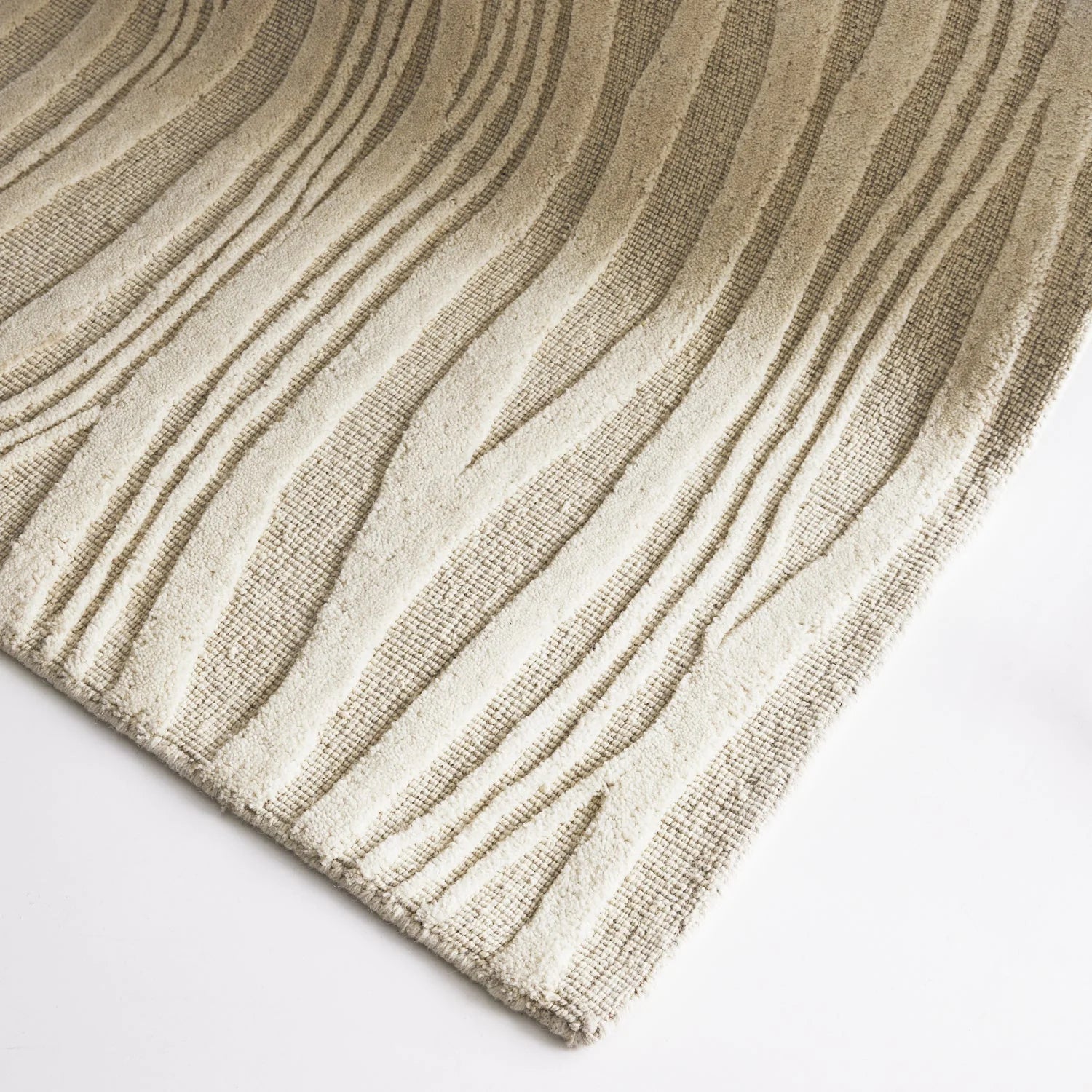 Les Nomades Sandstorm Ivory Wool Rug