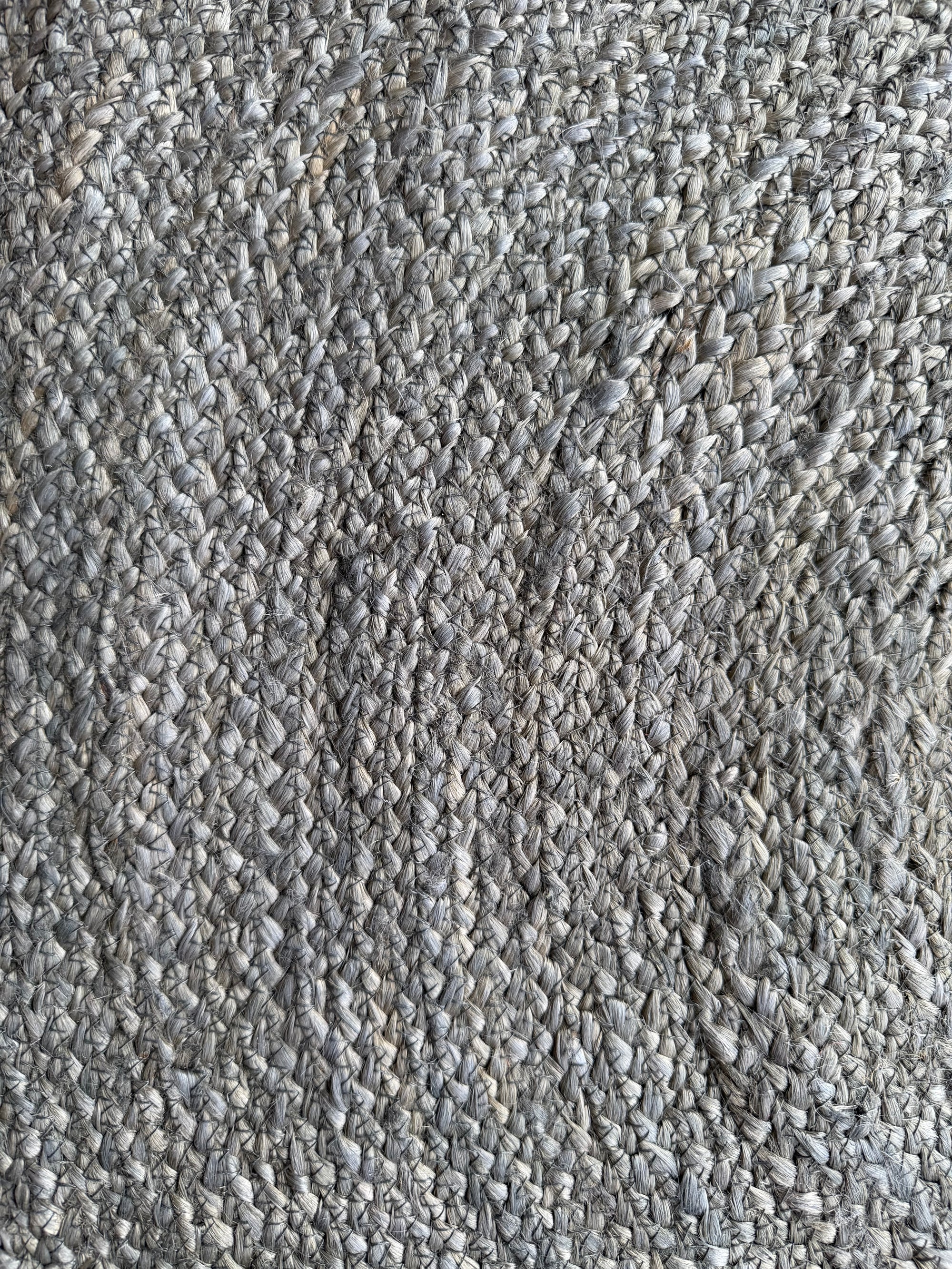 Handwoven Charcoal Round Jute Rug