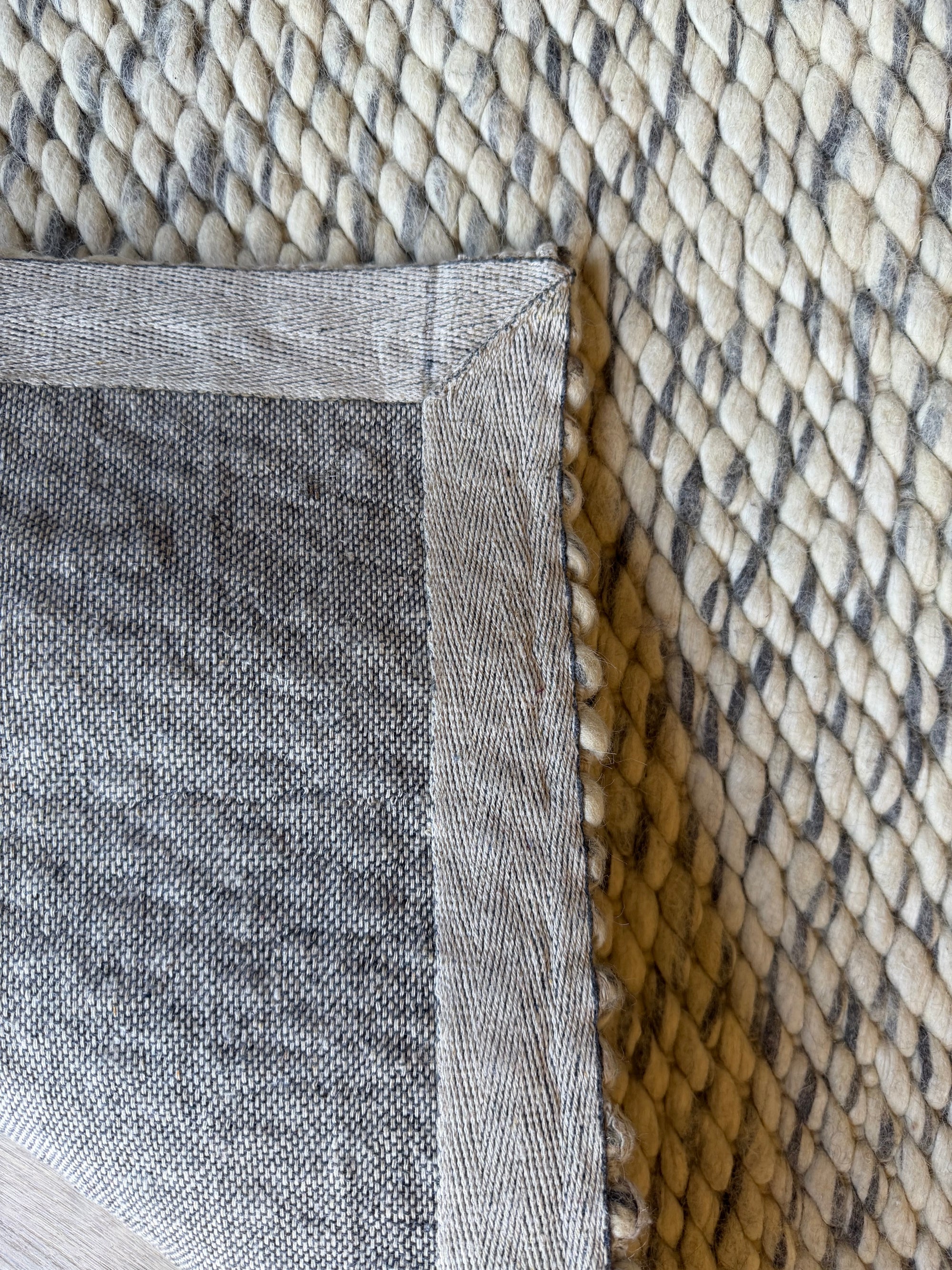 Arden Chunky Wool Blend Rug – Natural 135x190