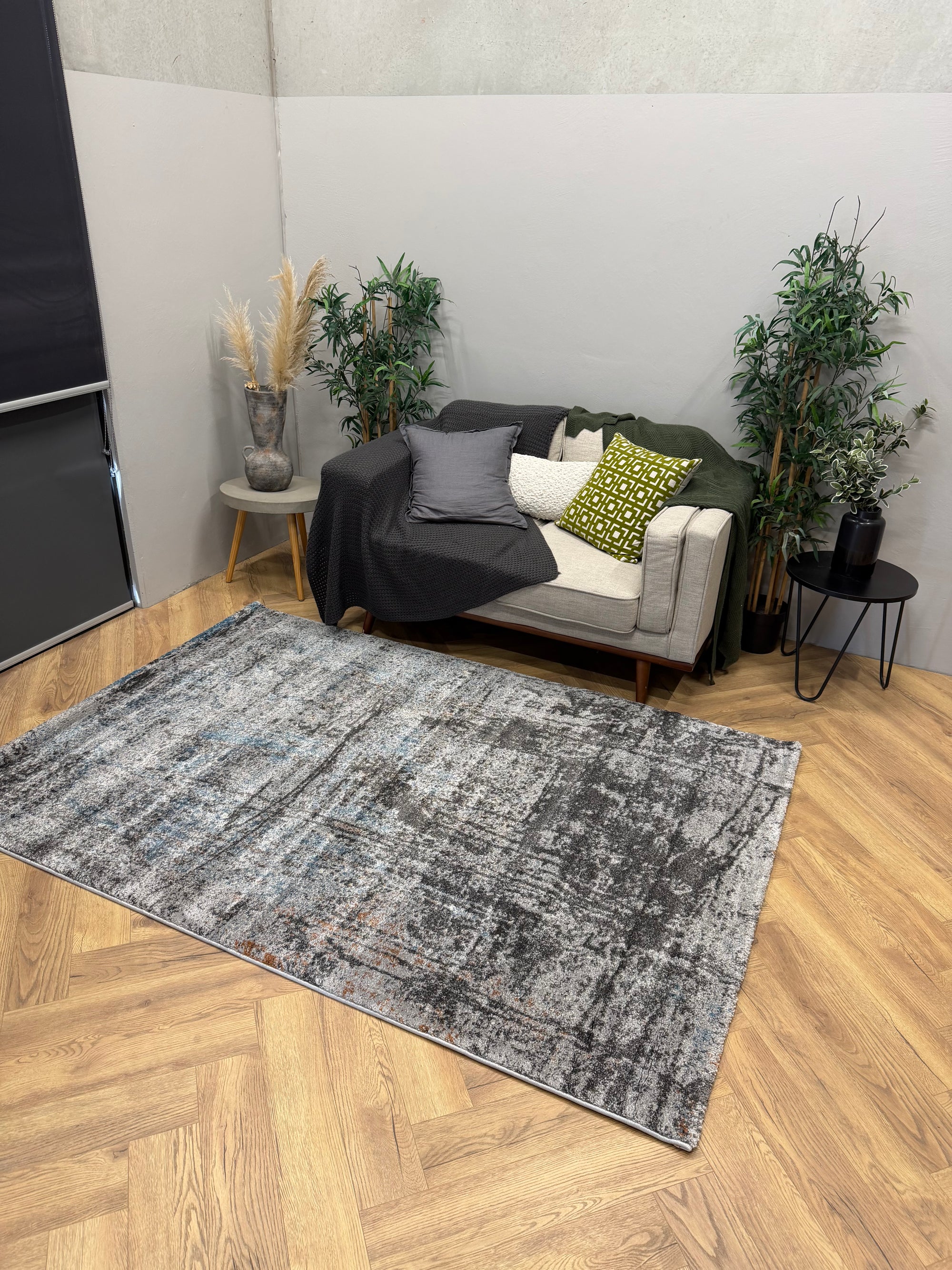 Crete blue grey Urban Slate Rug