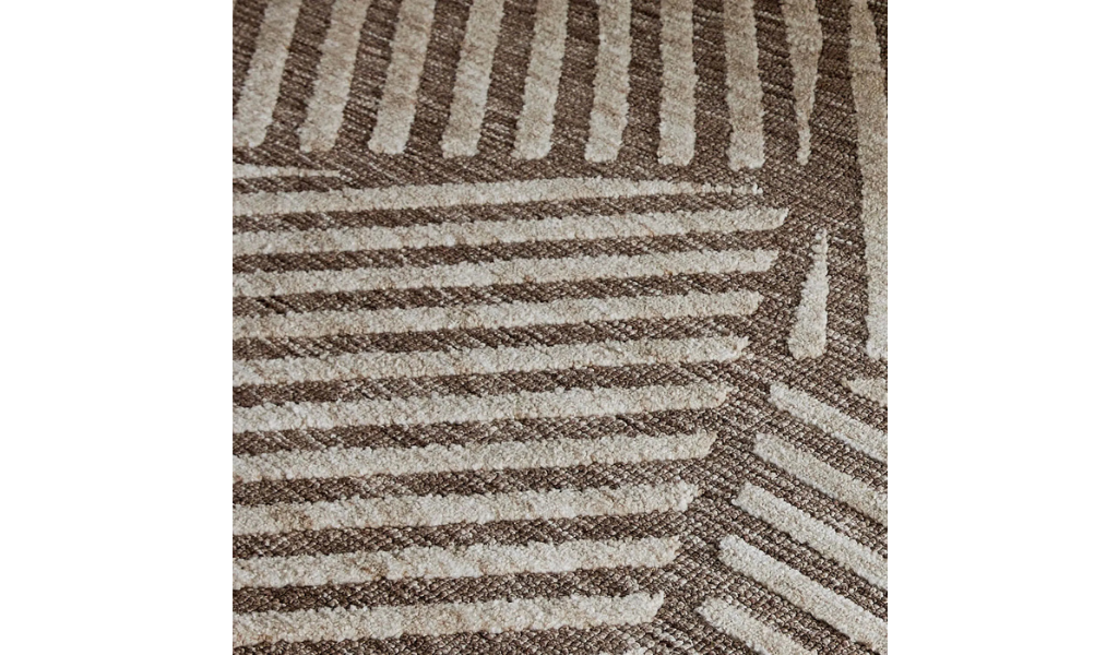Isla Brown Linear Grid Rug