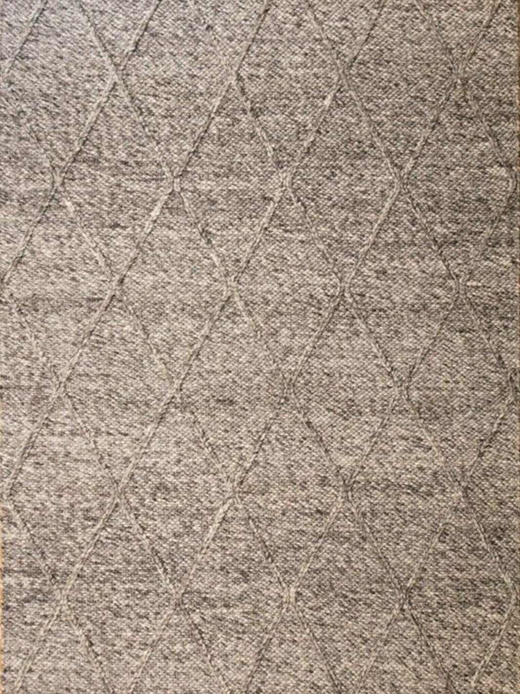 Darcy Diamond Dark Grey Felted Wool Rug