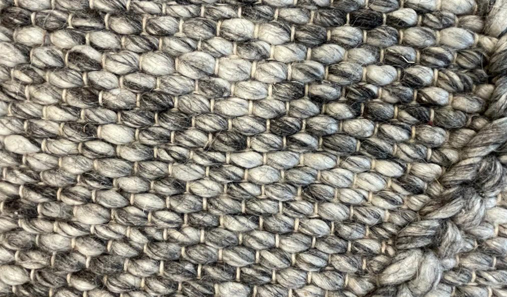 Darcy Diamond Dark Grey Felted Wool Rug