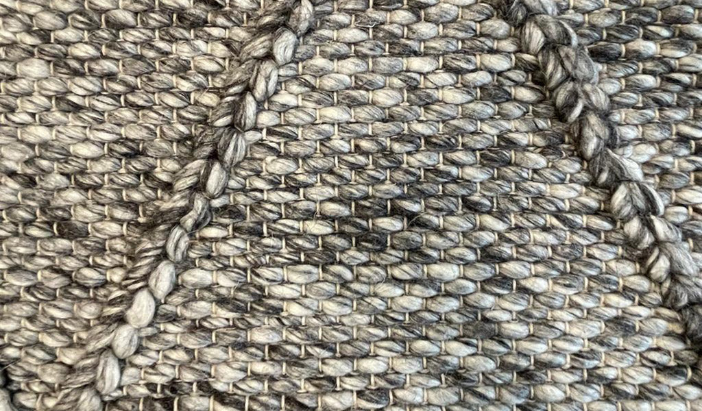 Darcy Diamond Dark Grey Felted Wool Rug