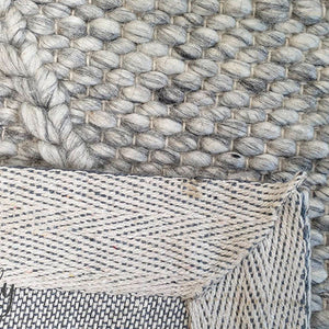 Darcy Diamond Beige Silver Felted Wool Rug