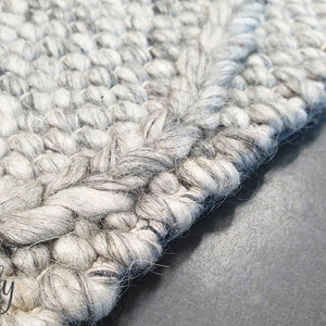 Darcy Diamond Beige Silver Felted Wool Rug
