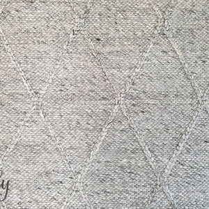 Darcy Diamond Beige Silver Felted Wool Rug