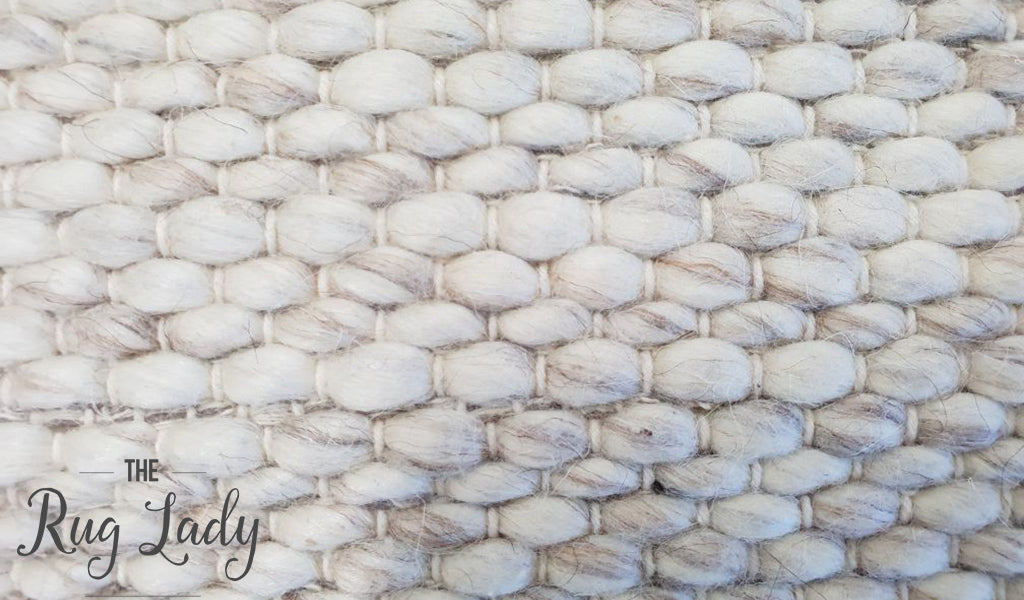 Darcy Diamond Beige Felted Wool Rug