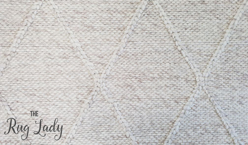 Darcy Diamond Beige Felted Wool Rug