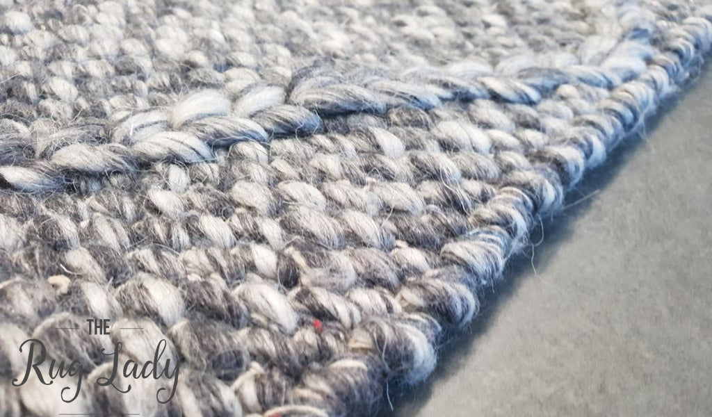 Darcy Diamond Charcoal Felted Wool Rug