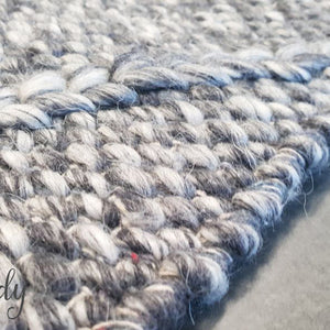 Darcy Diamond Charcoal Felted Wool Rug