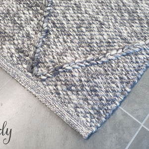 Darcy Diamond Charcoal Felted Wool Rug