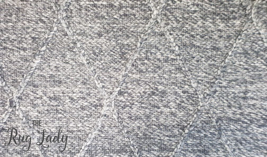 Darcy Diamond Charcoal Felted Wool Rug