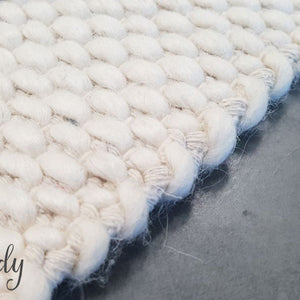 Darcy Diamond Cream Felted Wool Rug