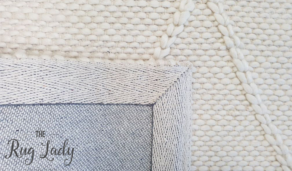 Darcy Diamond Cream Felted Wool Rug
