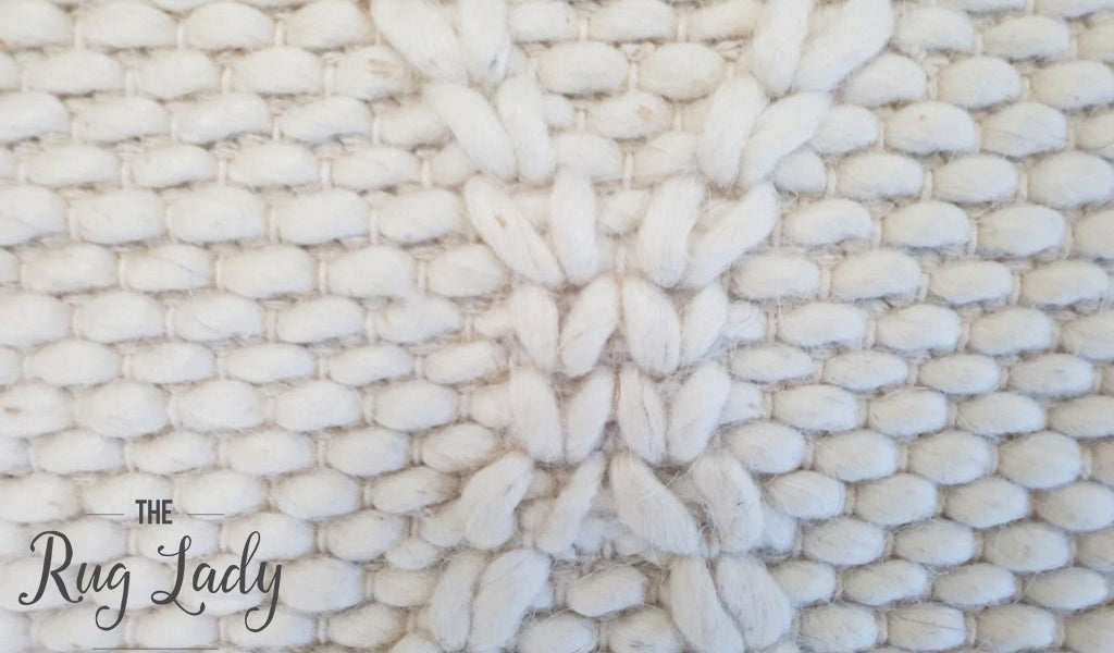 Darcy Diamond Cream Felted Wool Rug