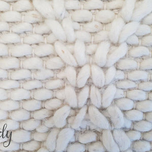 Darcy Diamond Cream Felted Wool Rug