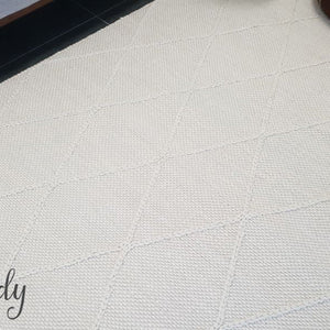 Darcy Diamond Cream Felted Wool Rug