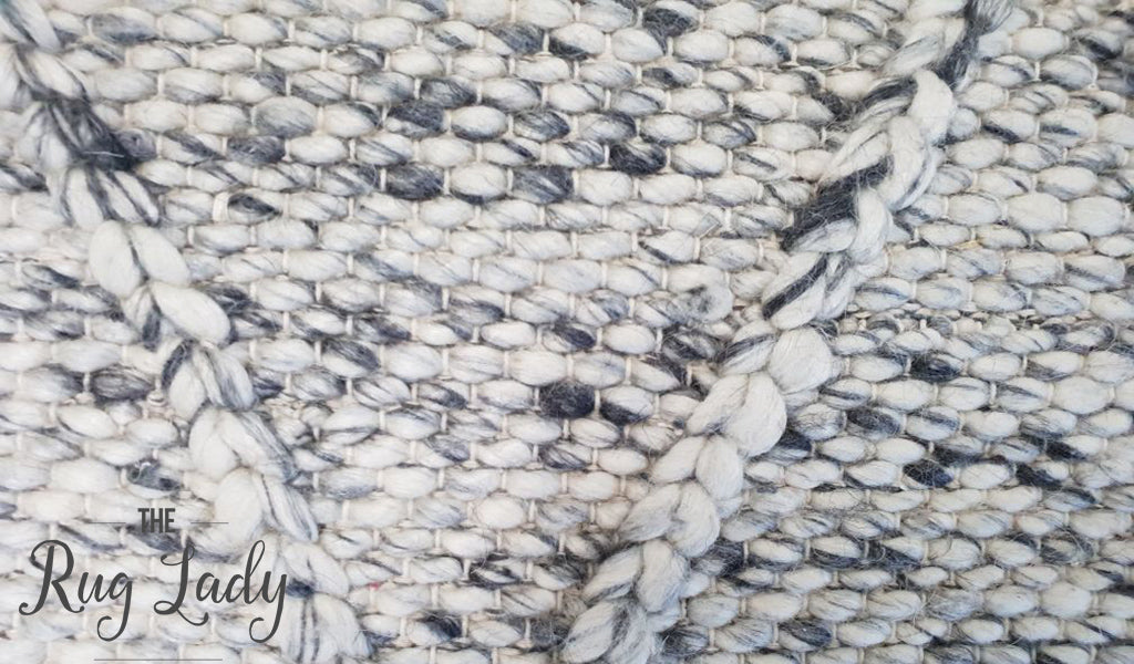 Darcy Diamond Grey Felted Wool Rug