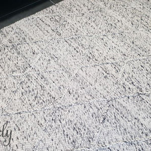 Darcy Diamond Grey Felted Wool Rug
