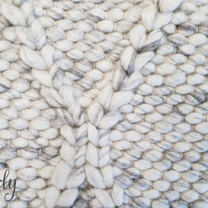 Darcy Diamond Light Grey Felted Wool Rug