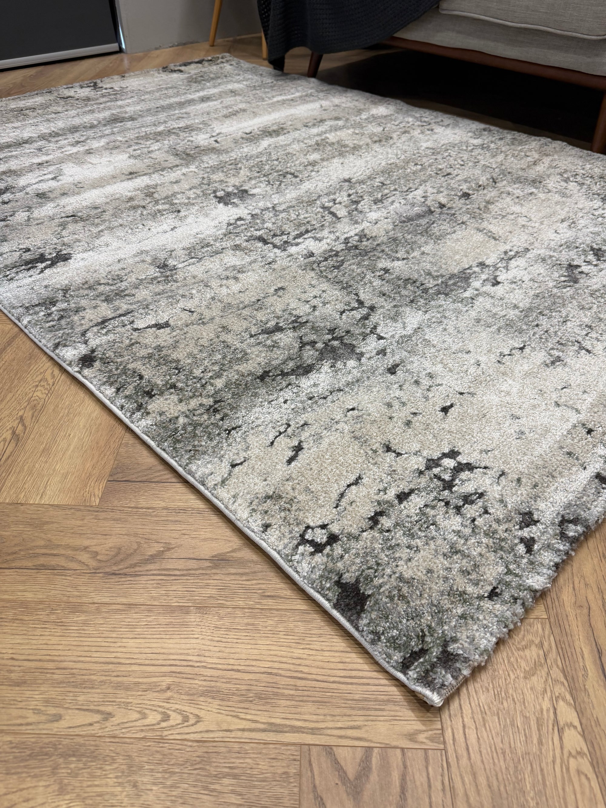 Crete Stonewash Ivory Grey Rug