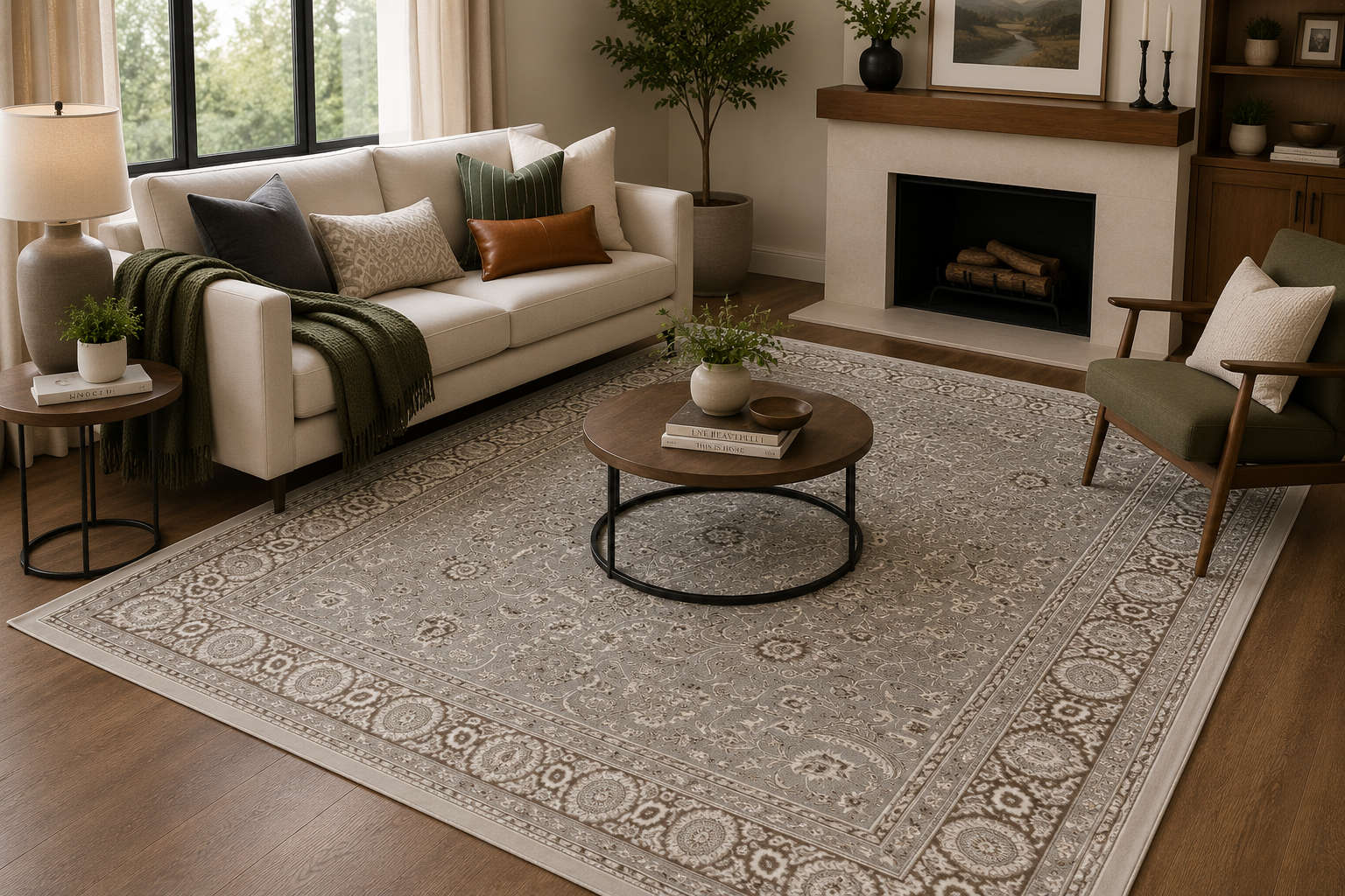 Betty Heritage Cream beige Rug
