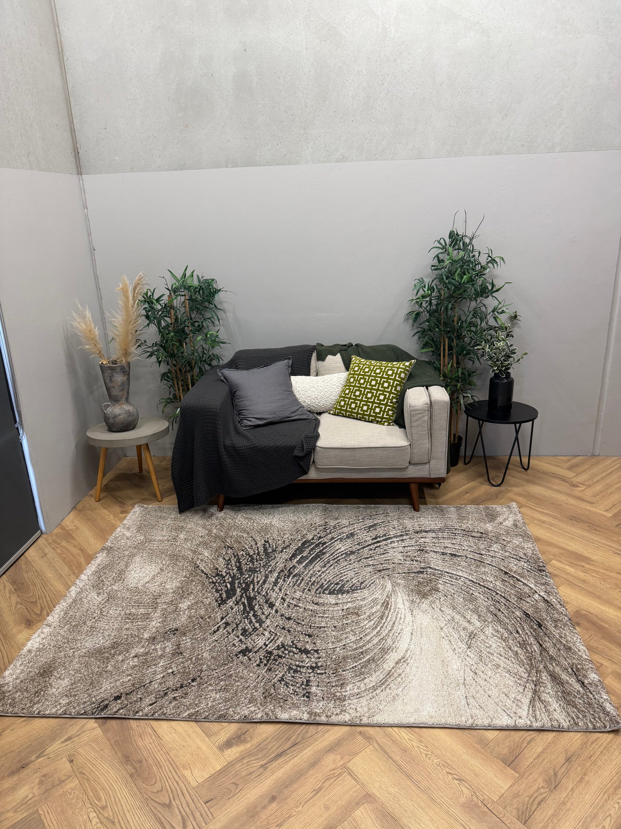 Cresta Vortessa swirls Beige Rug