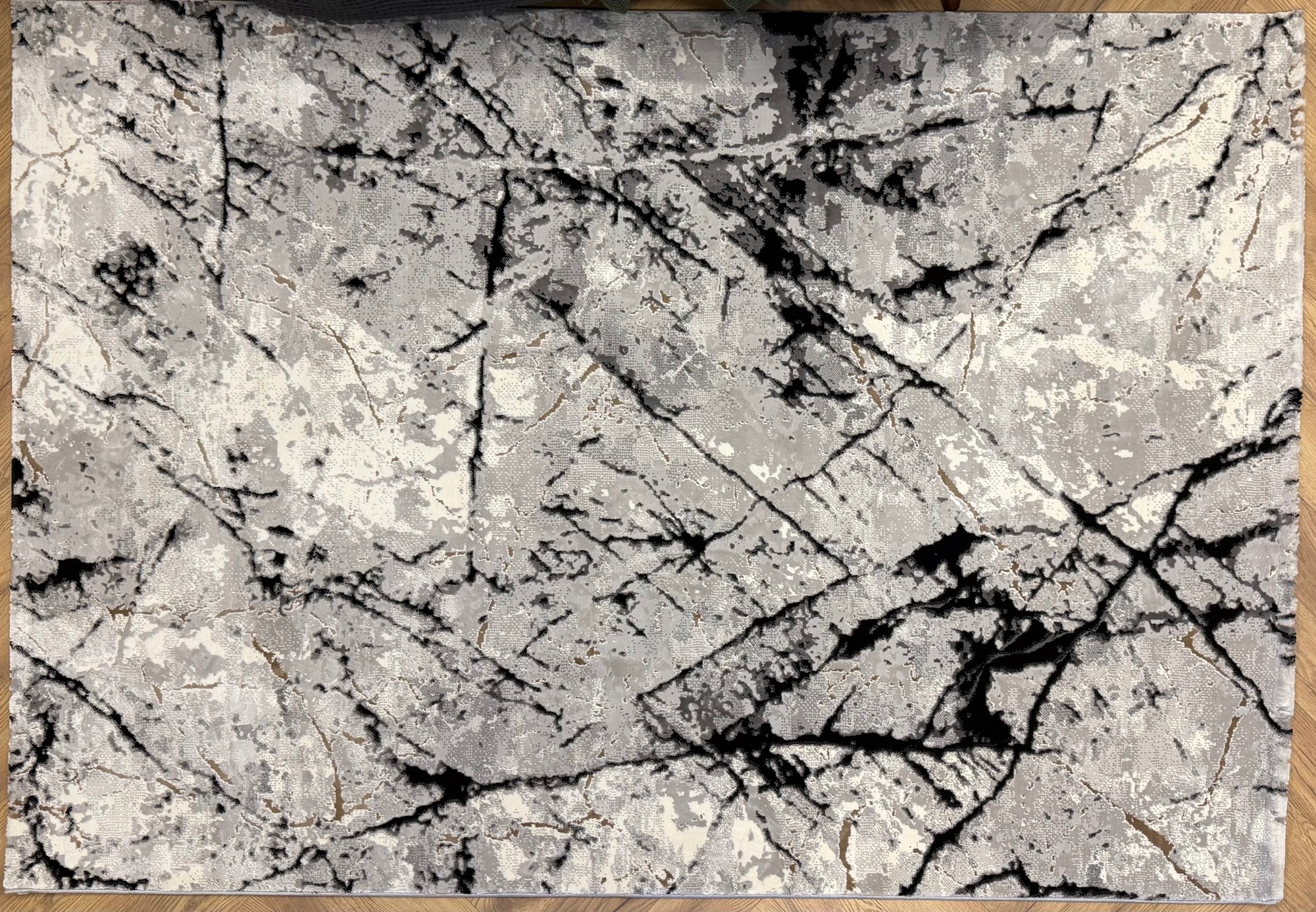Betty Marble Abstract Grey & Black Rug