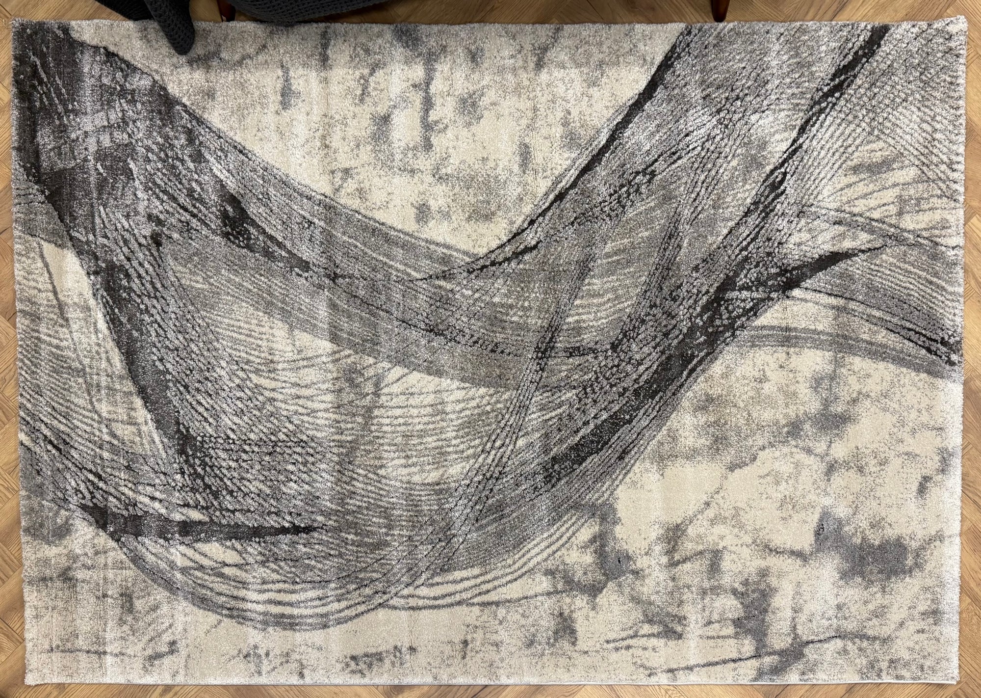 Cresta Drift Modern Grey Rug