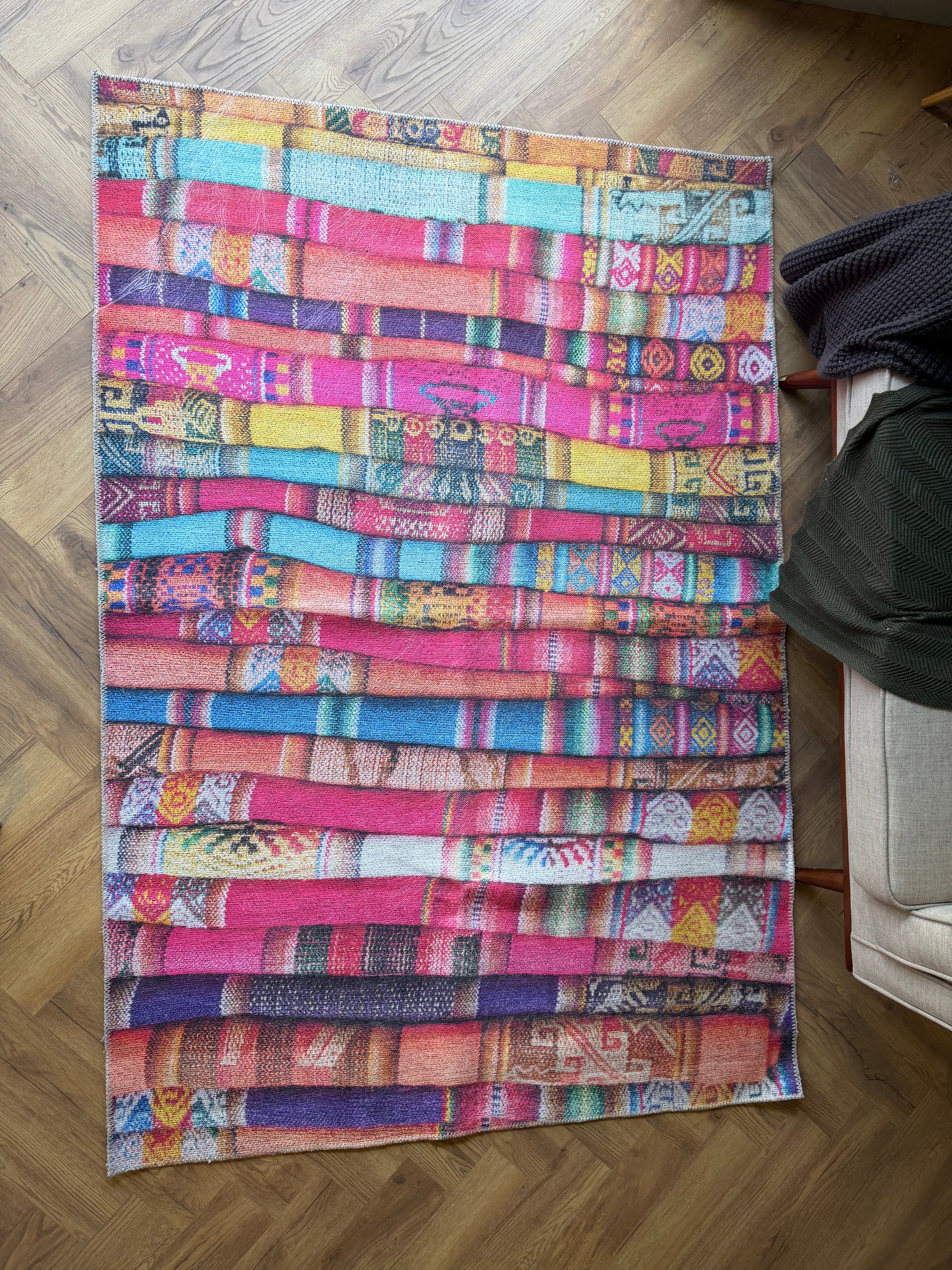COZY MACHINE WASHABLE – Boho Stripe Rug 160x230