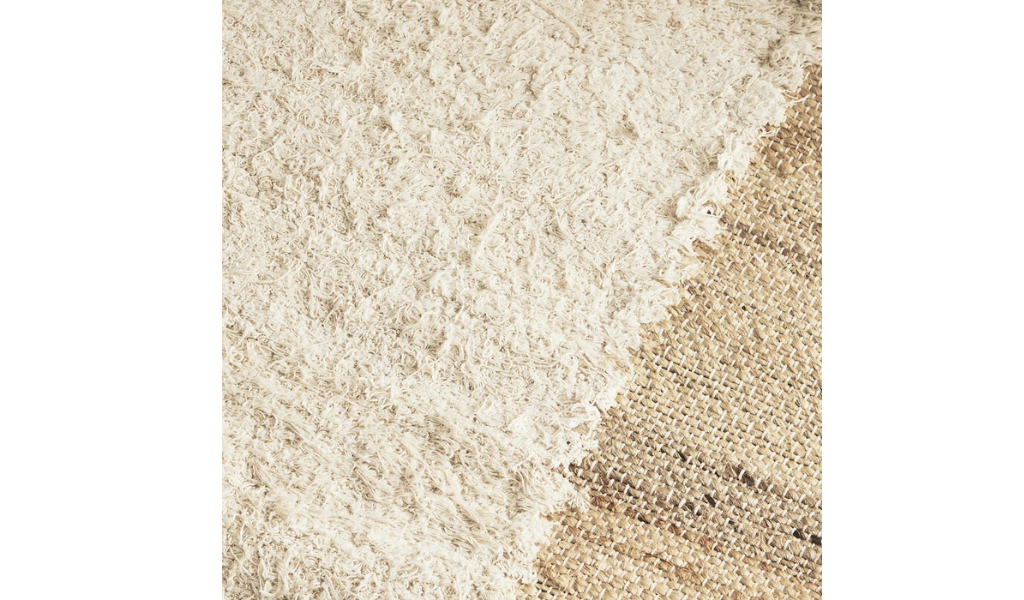 Isla Natural Ivory Rounded Geometric Wool Rug