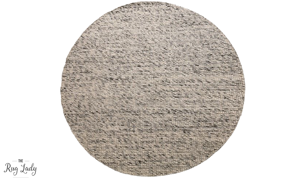 Darcy Grey Felted Wool Round Rug