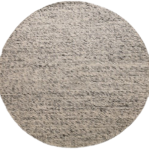 Darcy Grey Felted Wool Round Rug