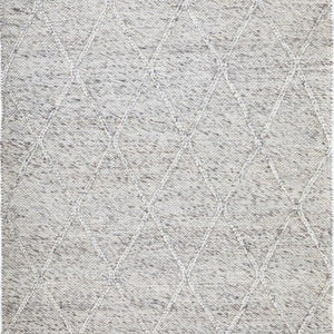 Darcy Diamond Beige Silver Felted Wool Rug