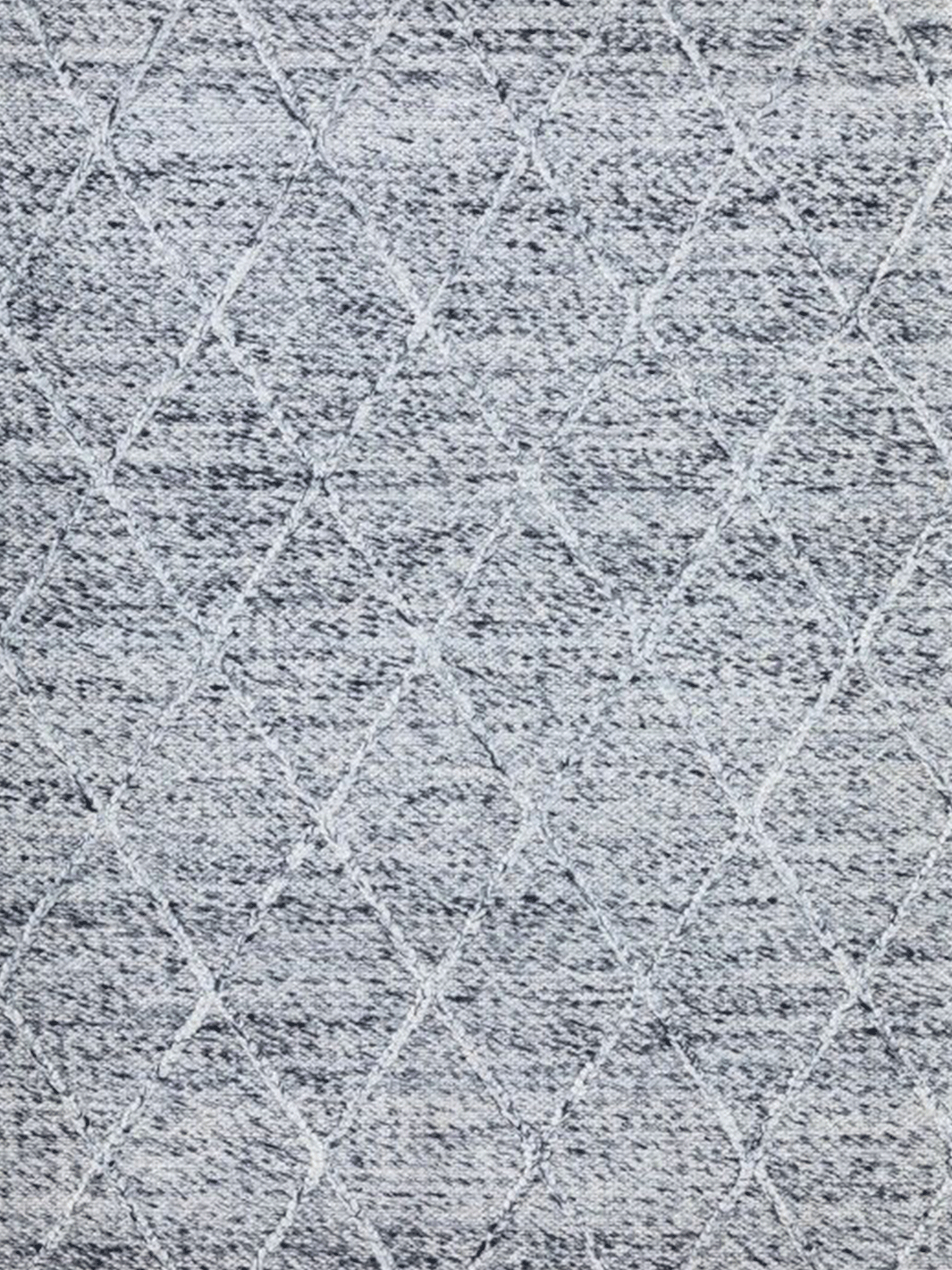 Darcy Diamond Grey Felted Wool Rug