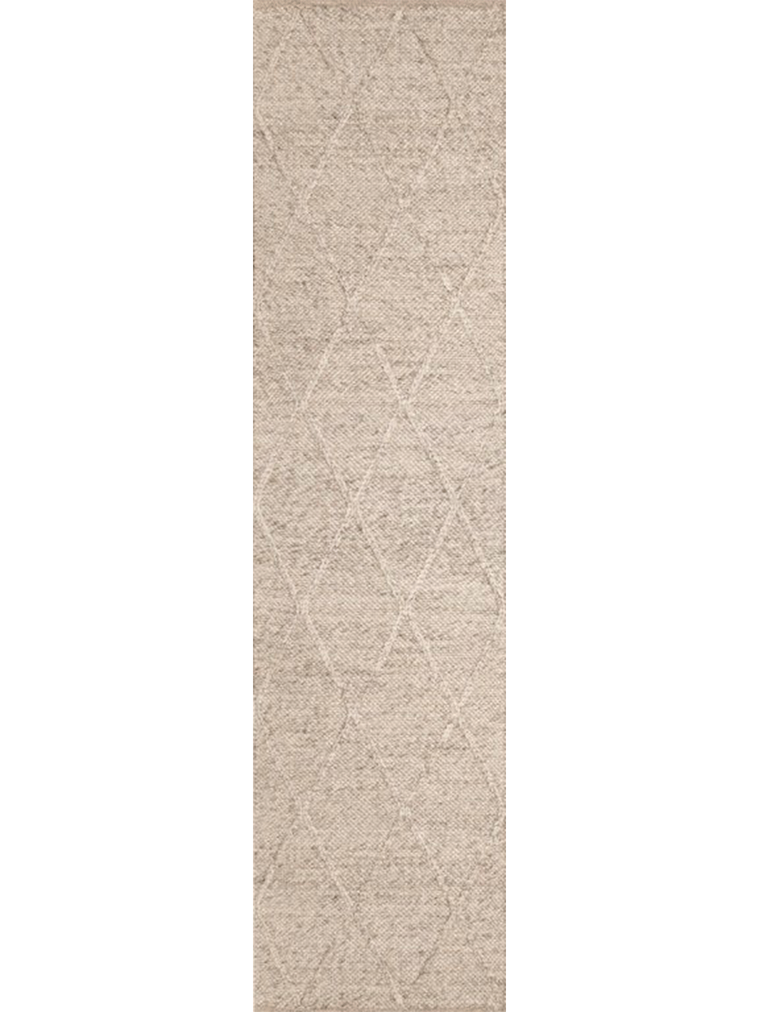 Darcy Diamond Light Grey Felted Wool Rug Hallway Runner Success